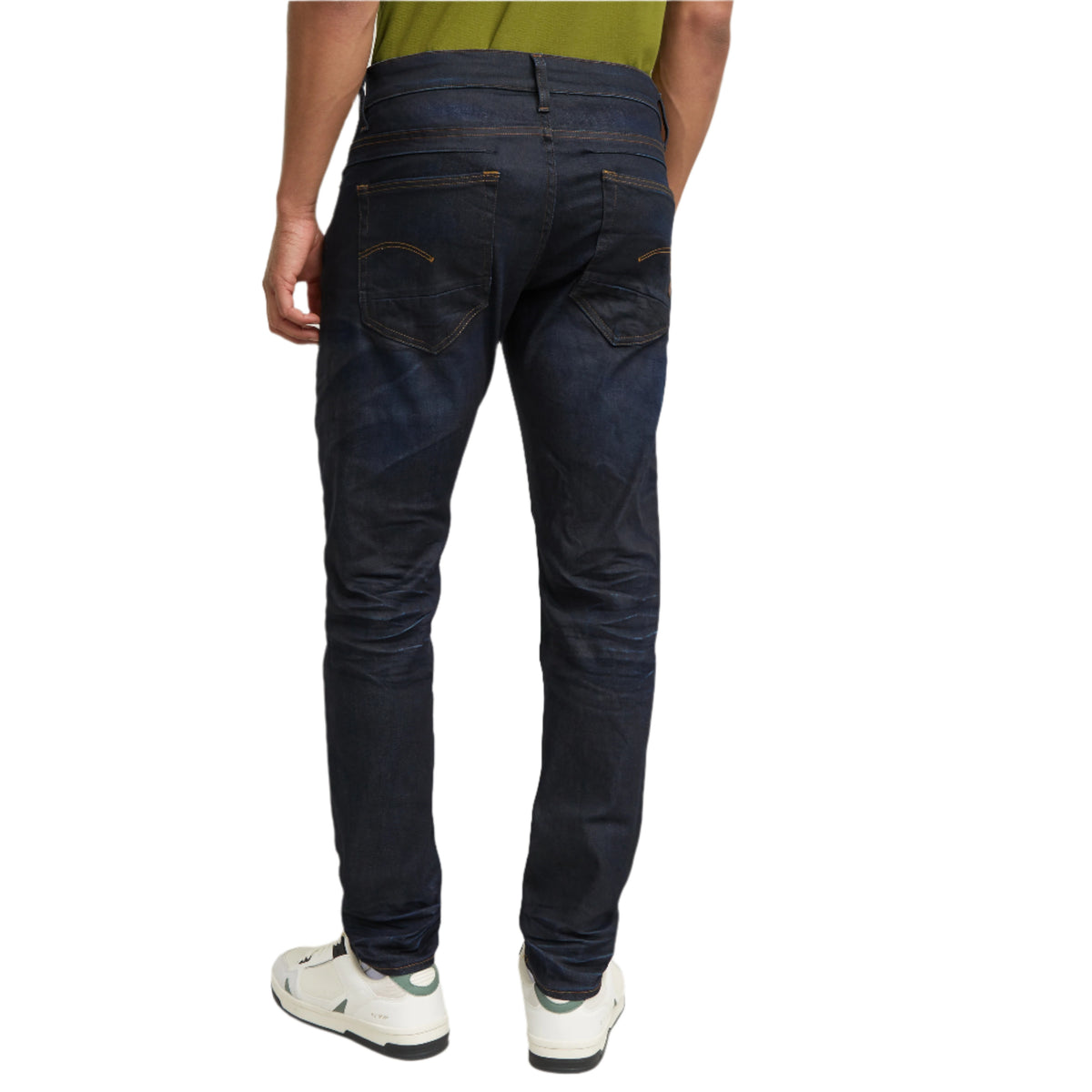 D-Staq 5-Pocket Slim Jeans - Dark Blue-7