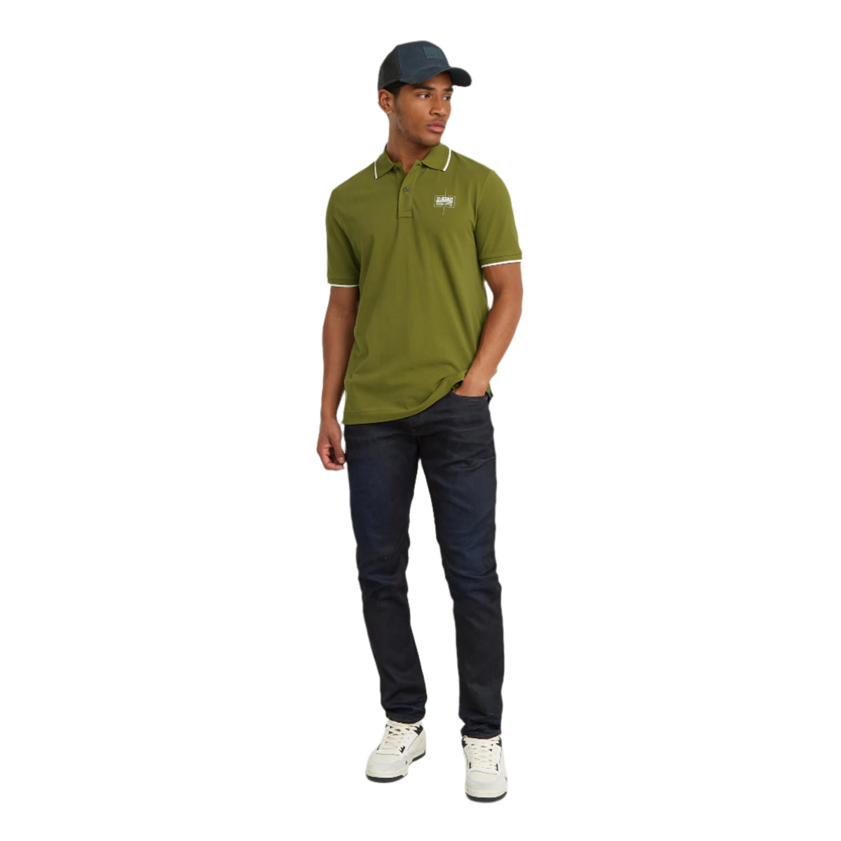 D-Staq 5-Pocket Slim Jeans - Dark Blue-8