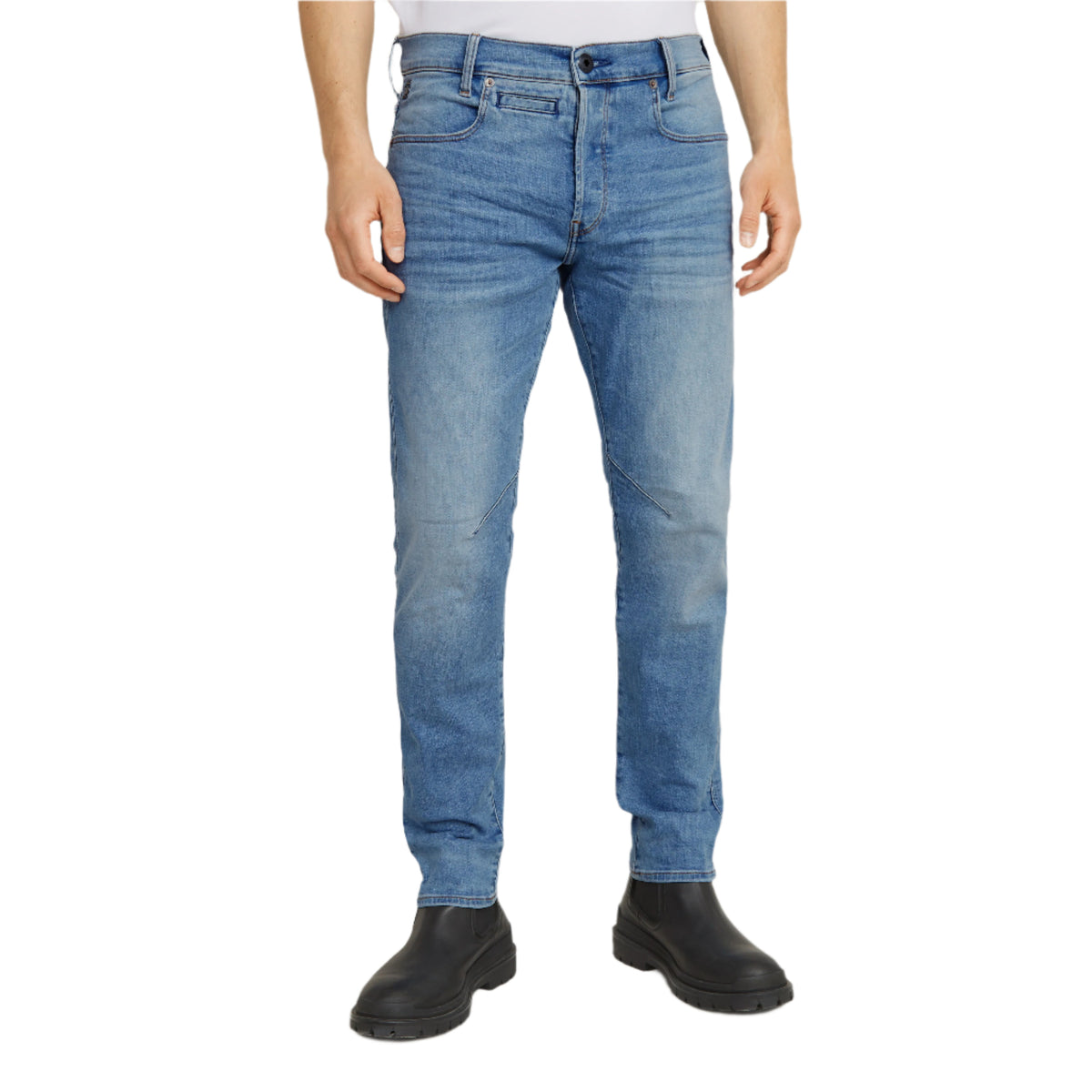 D-Staq 5-Pocket Slim Jeans - Light Blue-2