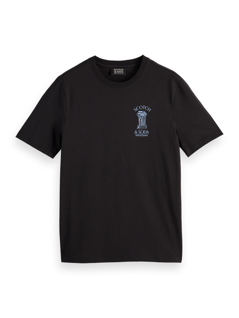 Left Chest Artwork T-Shirt - Black