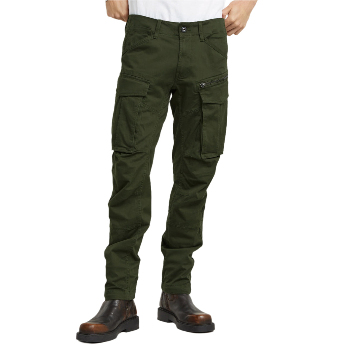 Rovic Zip 3D Regular Tapered Pants - Green-2