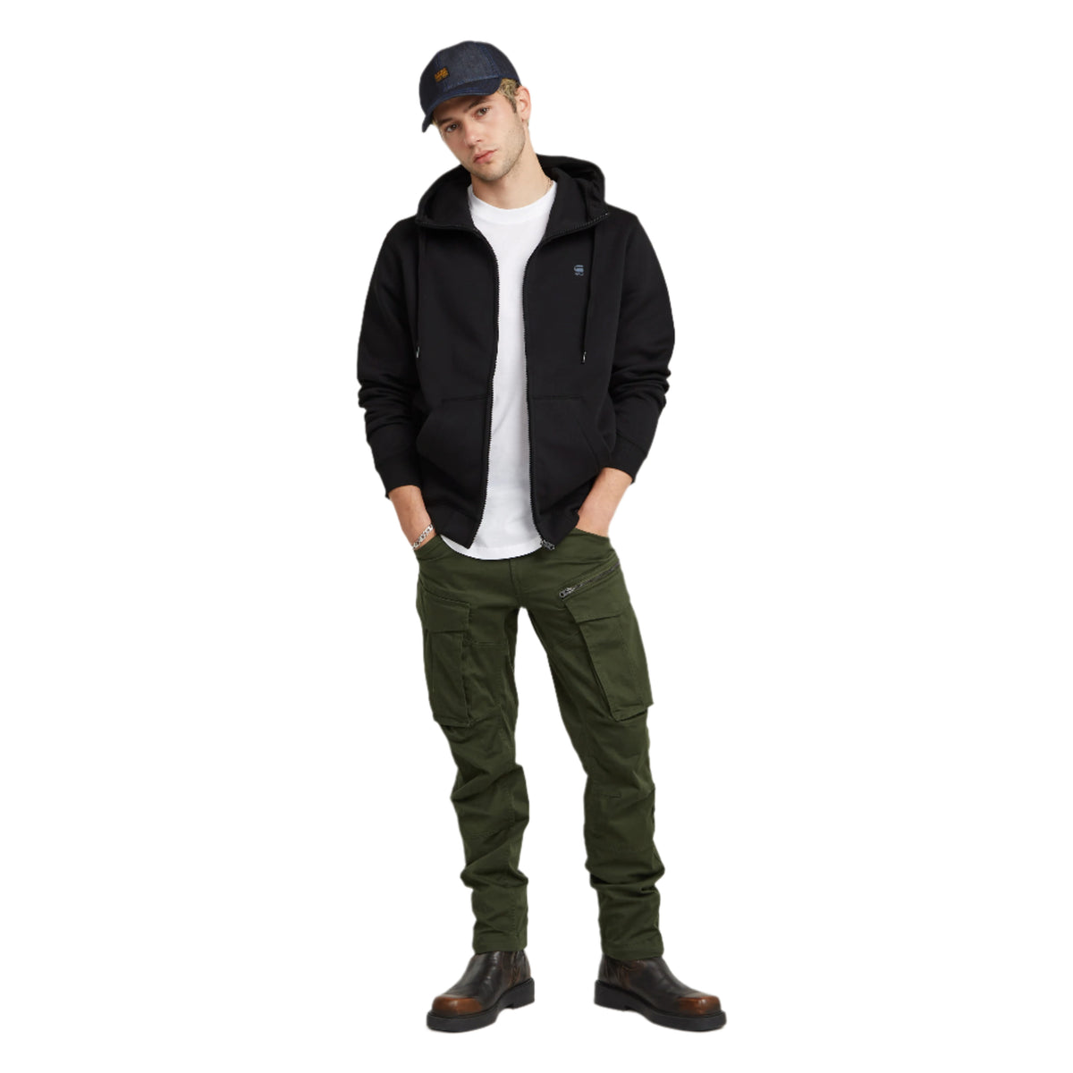Rovic Zip 3D Regular Tapered Pants - Green-4