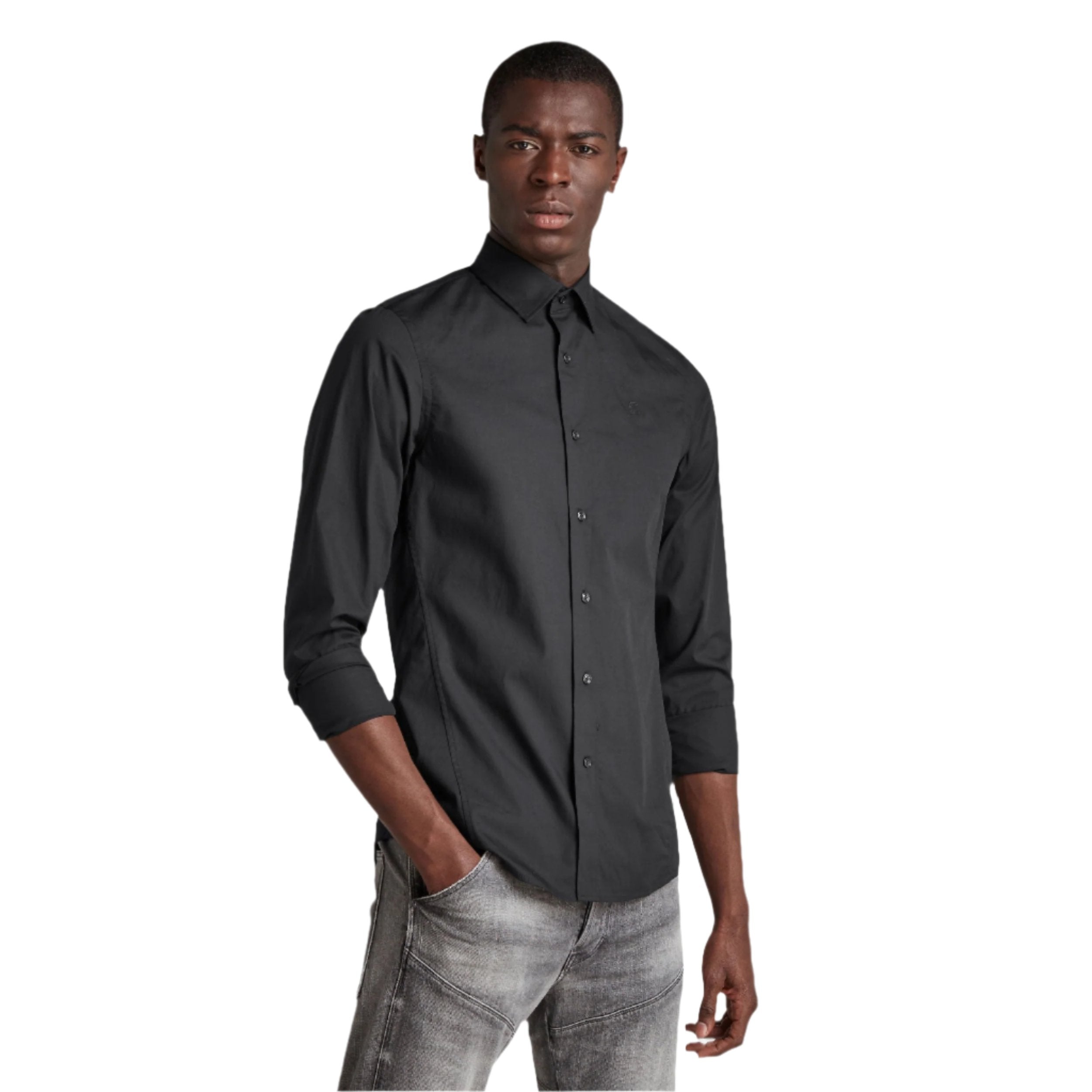 Dressed Super Slim Shirt - Dark Black