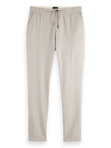 Gray Warren Cotton-Linen Twill Jogger