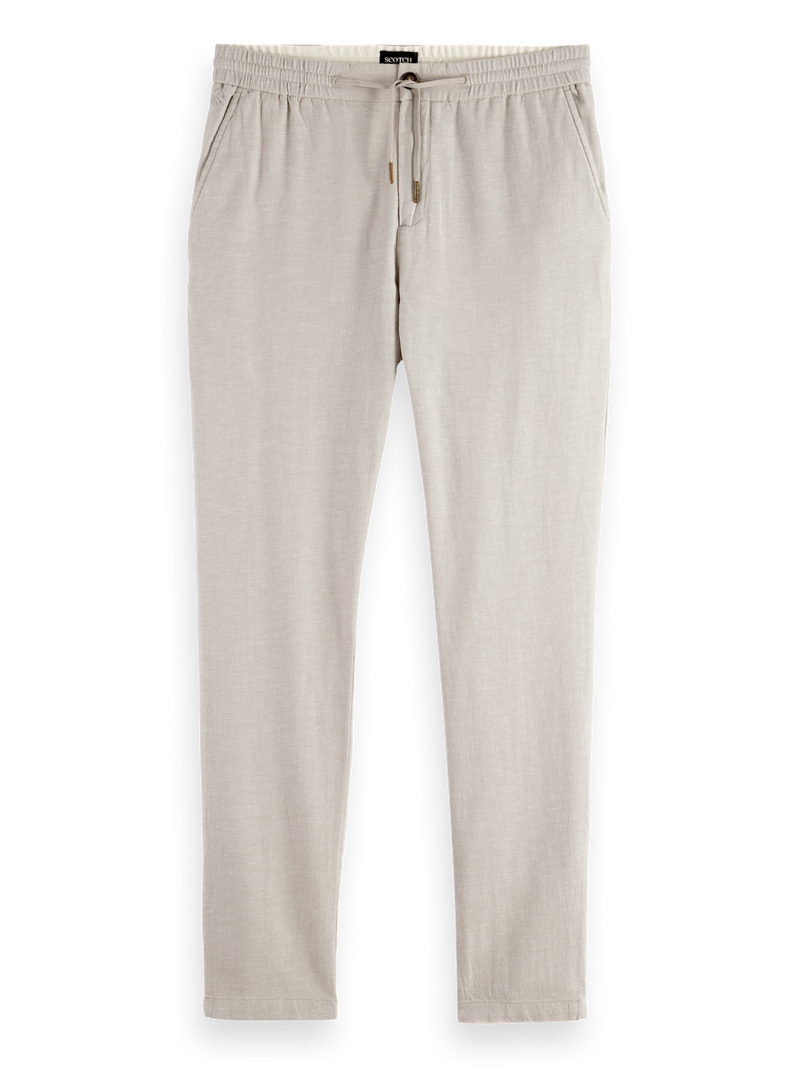 Gray Warren Cotton-Linen Twill Jogger