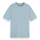 Blue Regular Fit 3 Crosses Cotton-Linen T-Shirt