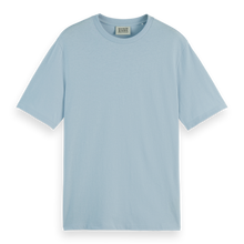Blue Regular Fit 3 Crosses Cotton-Linen T-Shirt