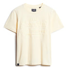 Rice White Embossed Relaxed T-Shirt