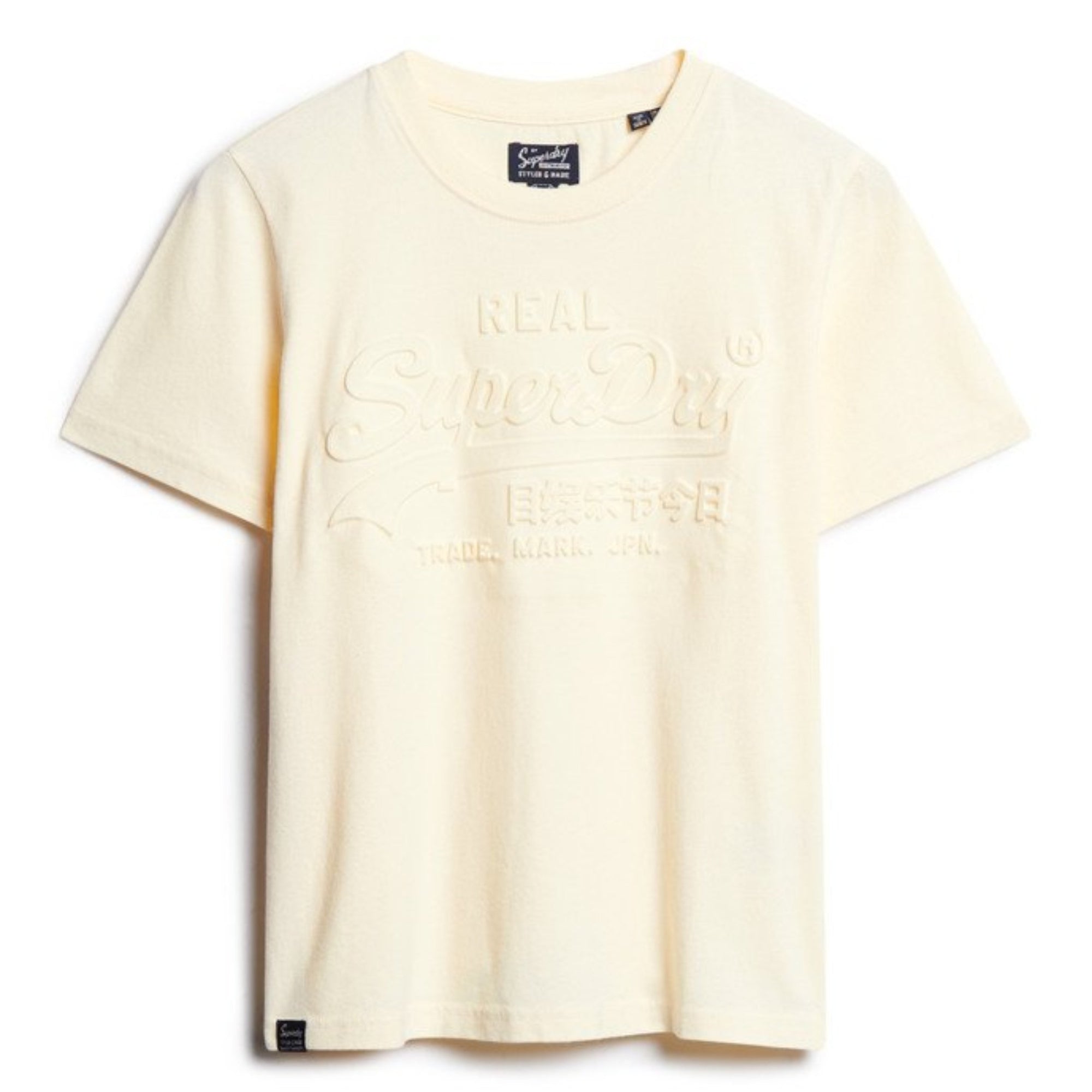 Rice White Embossed Relaxed T-Shirt