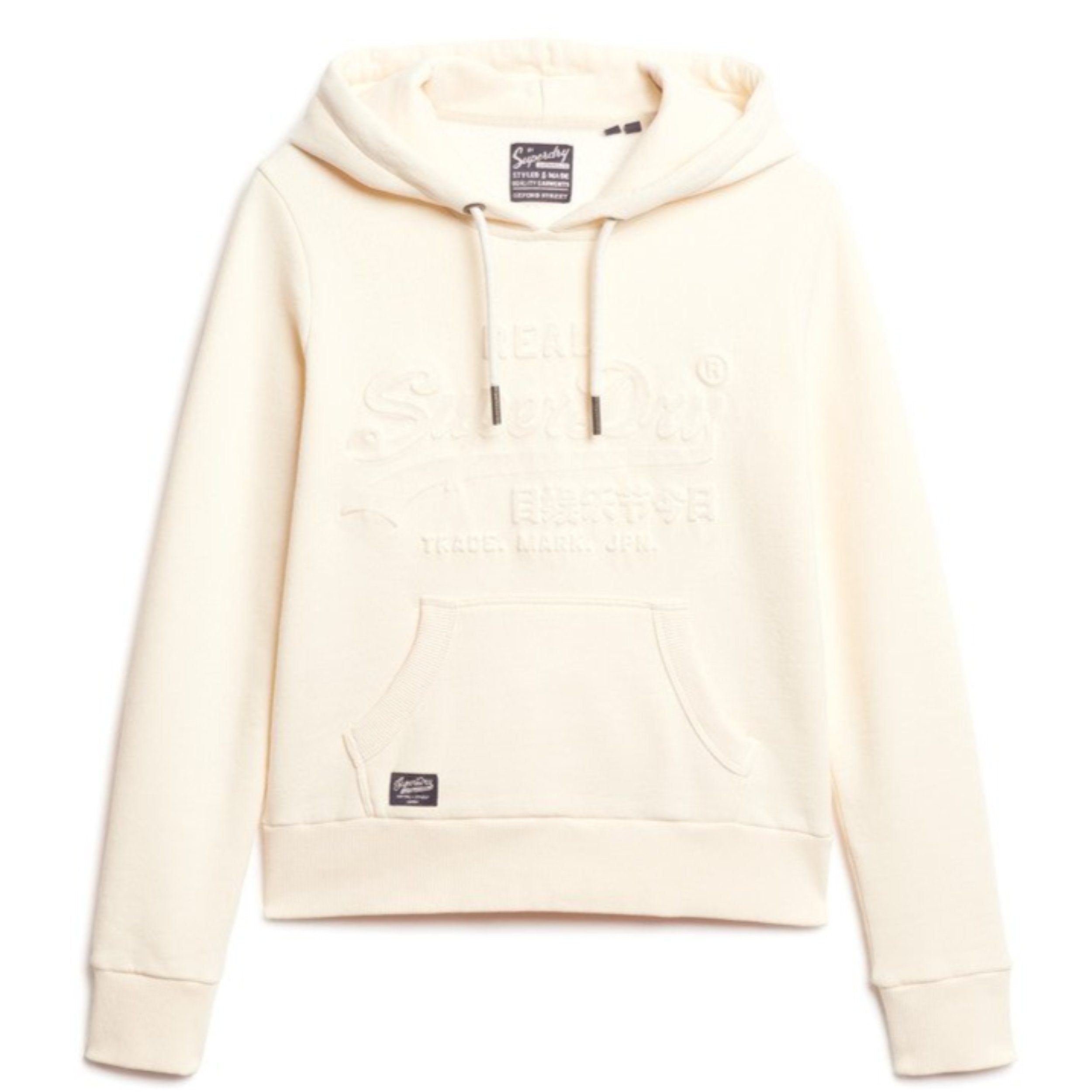 Rice White Embossed Vl Graphic Hoodie