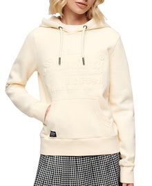 Rice White Embossed Vl Graphic Hoodie