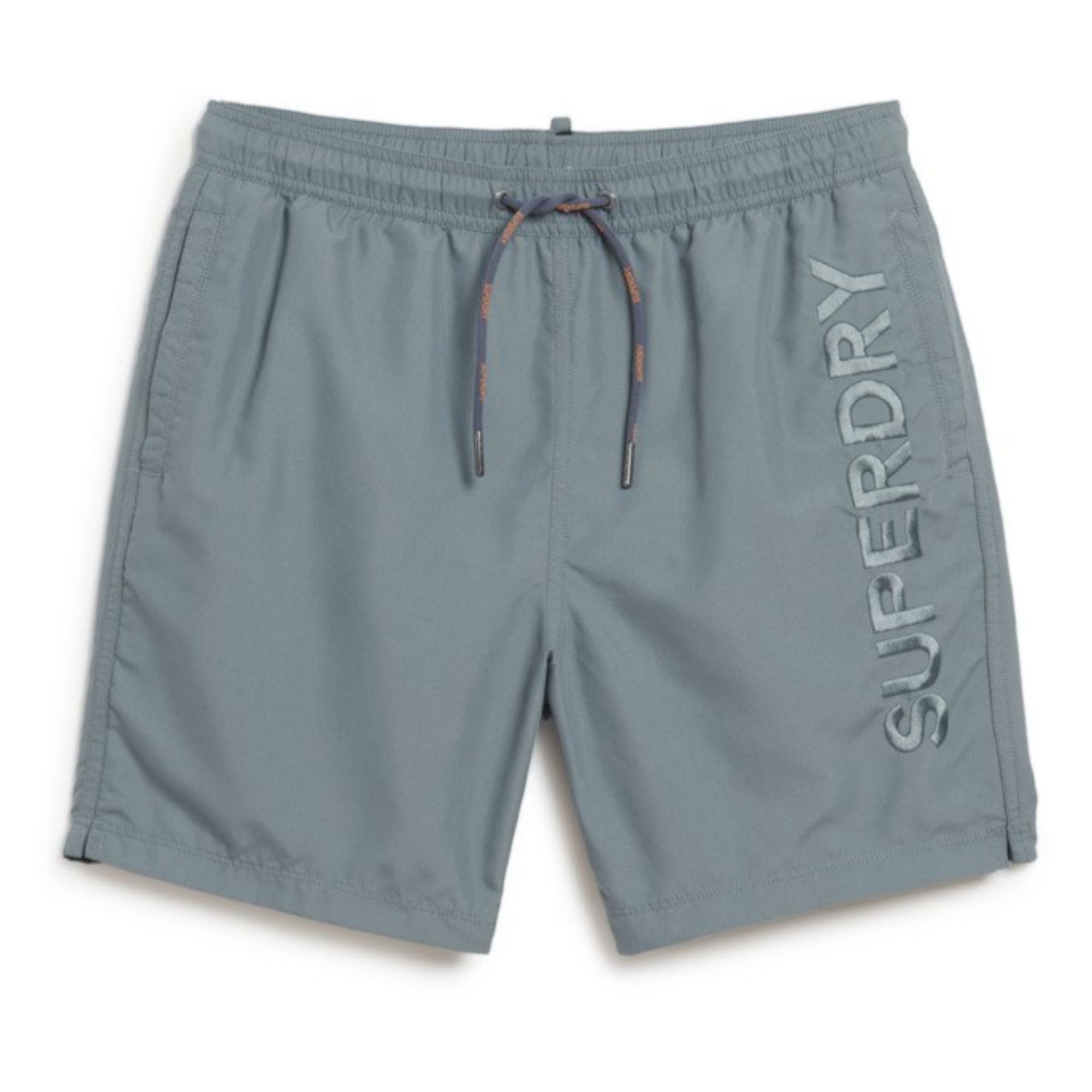 Stormy Weather Grey Premium Emb 17' Swim Short