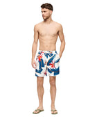 Optic Paradise Hawaiian Print 17' Swim Short
