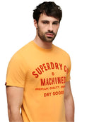 Amber Yellow Marl Workwear Flock Graphic T-Shirt