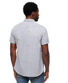 Navy Gingham Seersucker Short Sleeve Shirt