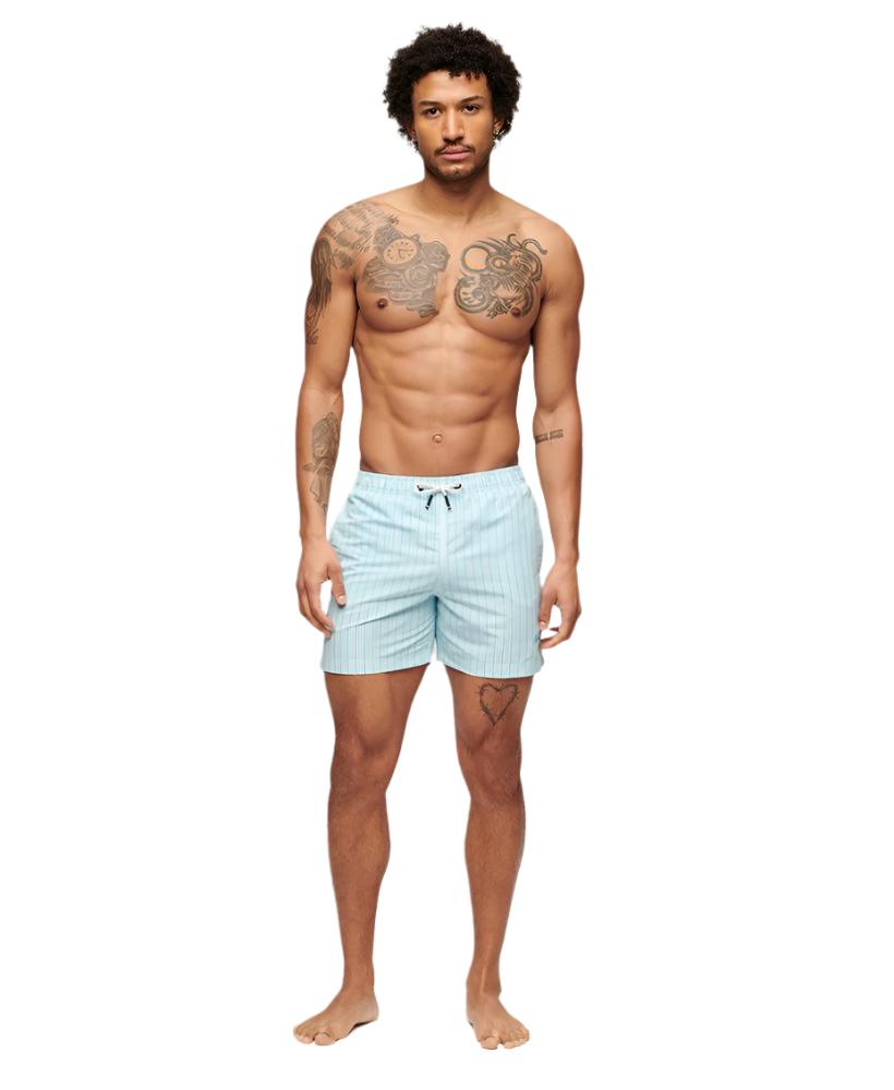 Blue Printed Swim Short