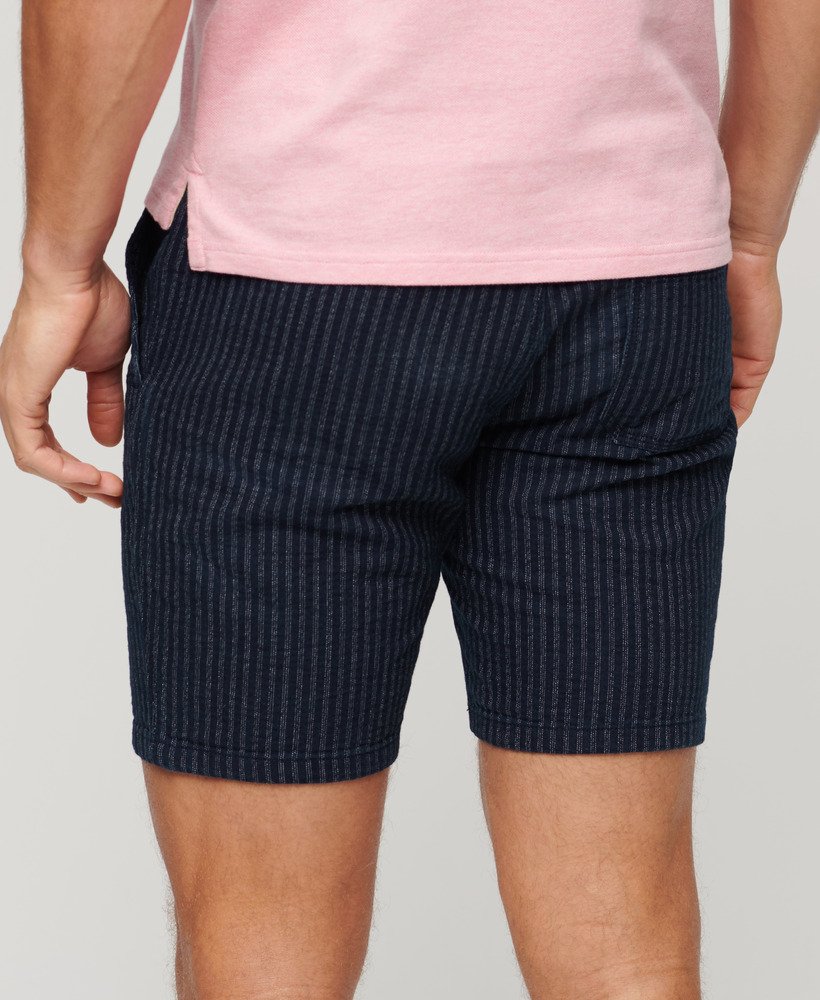 Twill Ticking Navy Indigo Bermuda Short