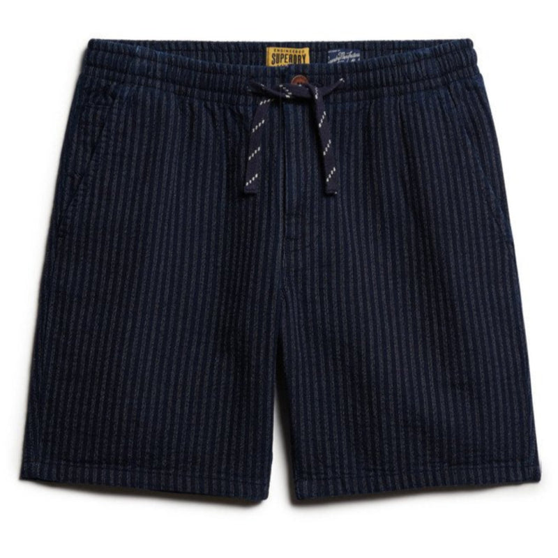 Twill Ticking Navy Indigo Bermuda Short