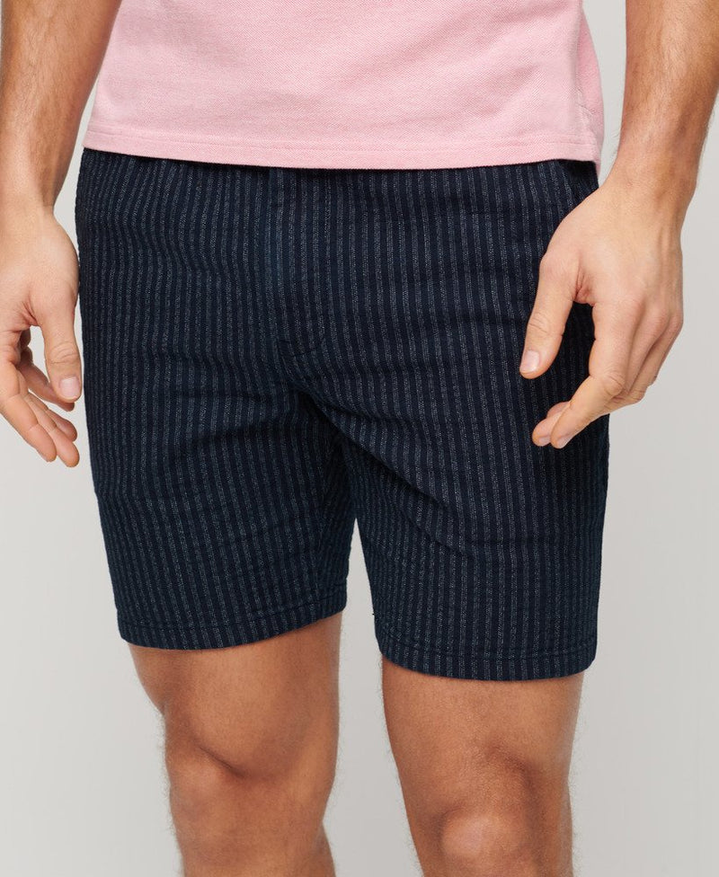 Twill Ticking Navy Indigo Bermuda Short