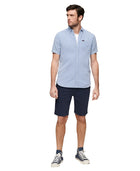 Royal Gingham Seersucker Short Sleeve Shirt