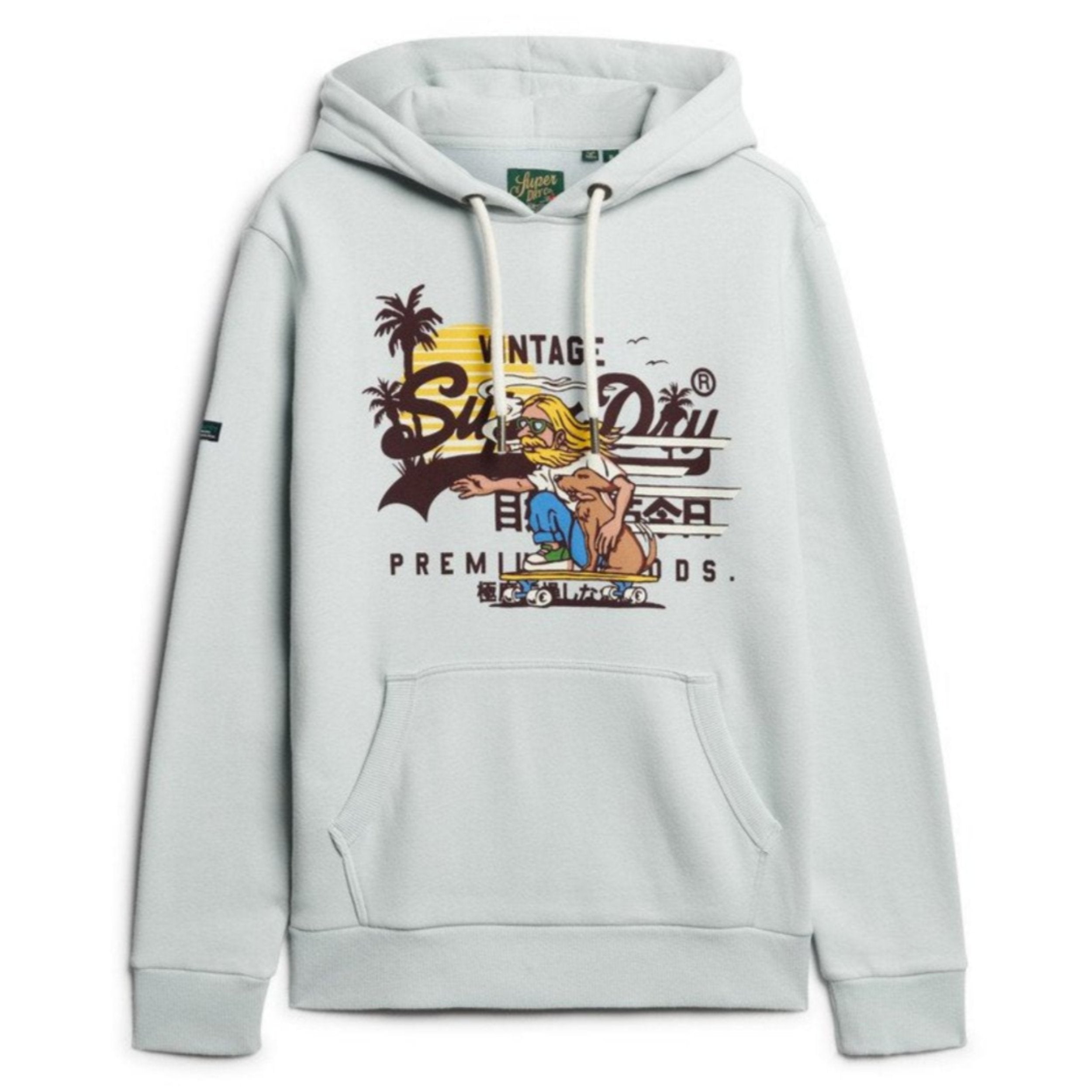 Sea Salt Blue Graphic Hoodie