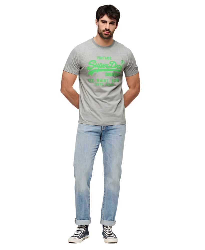 Athletic Grey Marl Neon T-Shirt