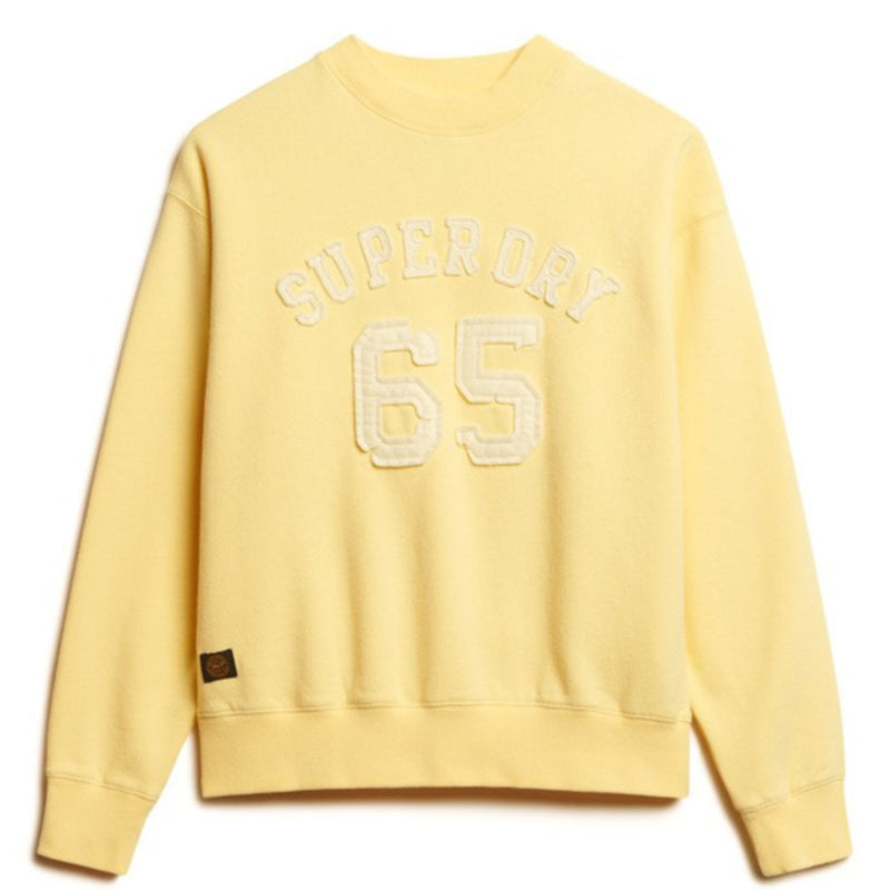 Pale Yellow Applique Athletic Loose Sweat