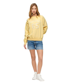 Pale Yellow Applique Athletic Loose Sweat