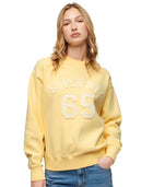 Pale Yellow Applique Athletic Loose Sweat
