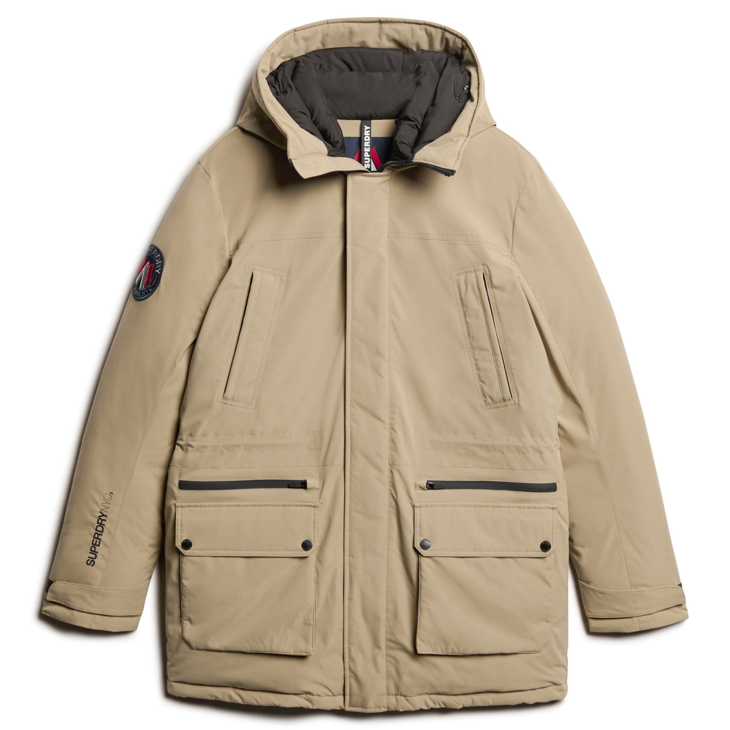Timber Wolf Brown City Padded Parka Jacket