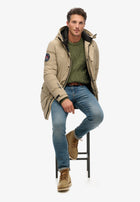Timber Wolf Brown City Padded Parka Jacket