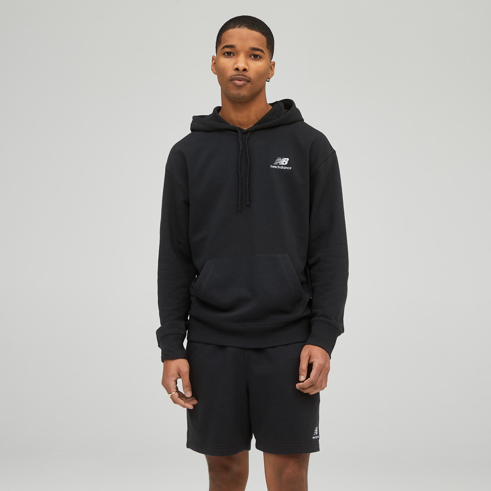 New Balance Black Uni-ssentials French Terry Hoodie