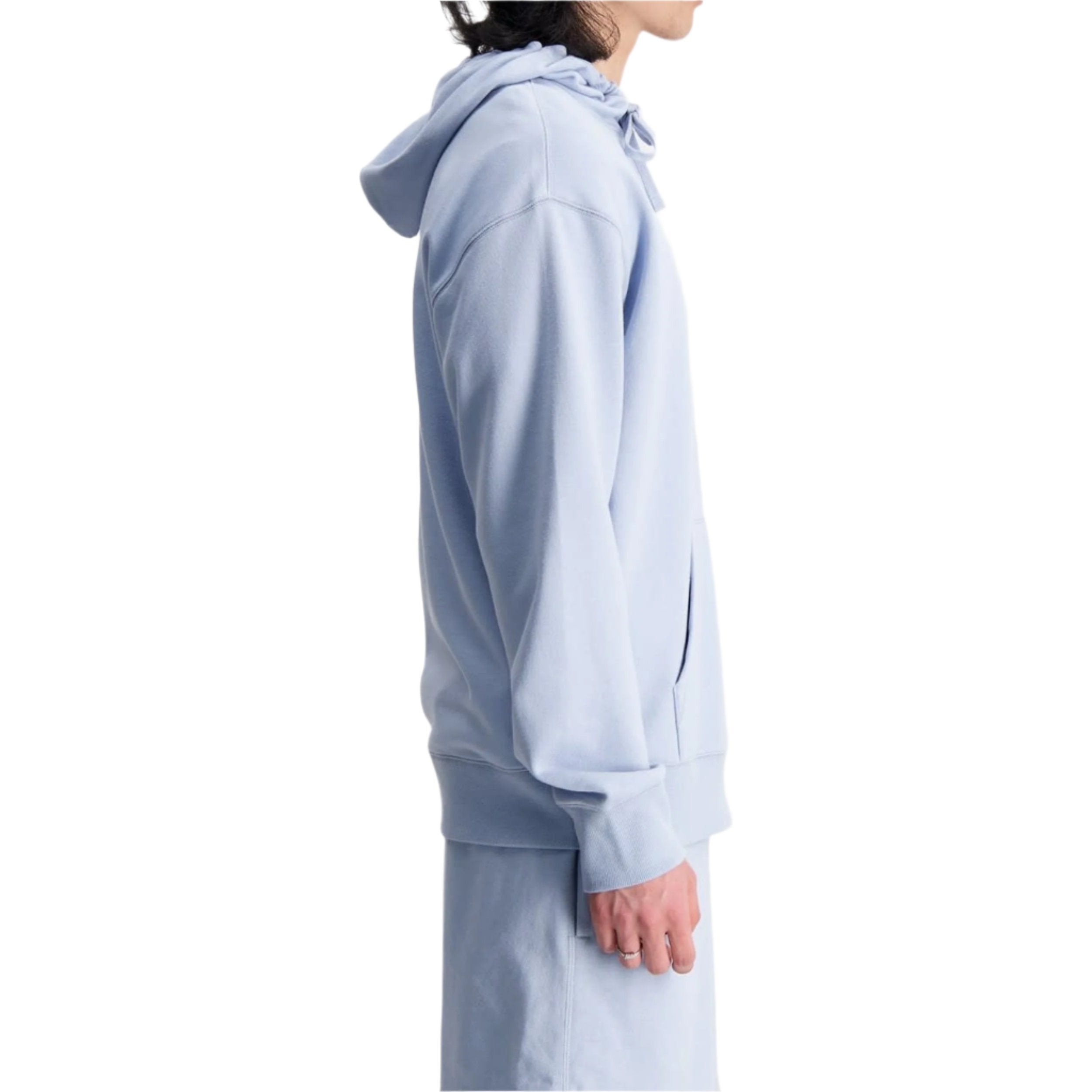 Sweat à capuche New Balance Light Arctic Grey Uni-ssentials en molleton français