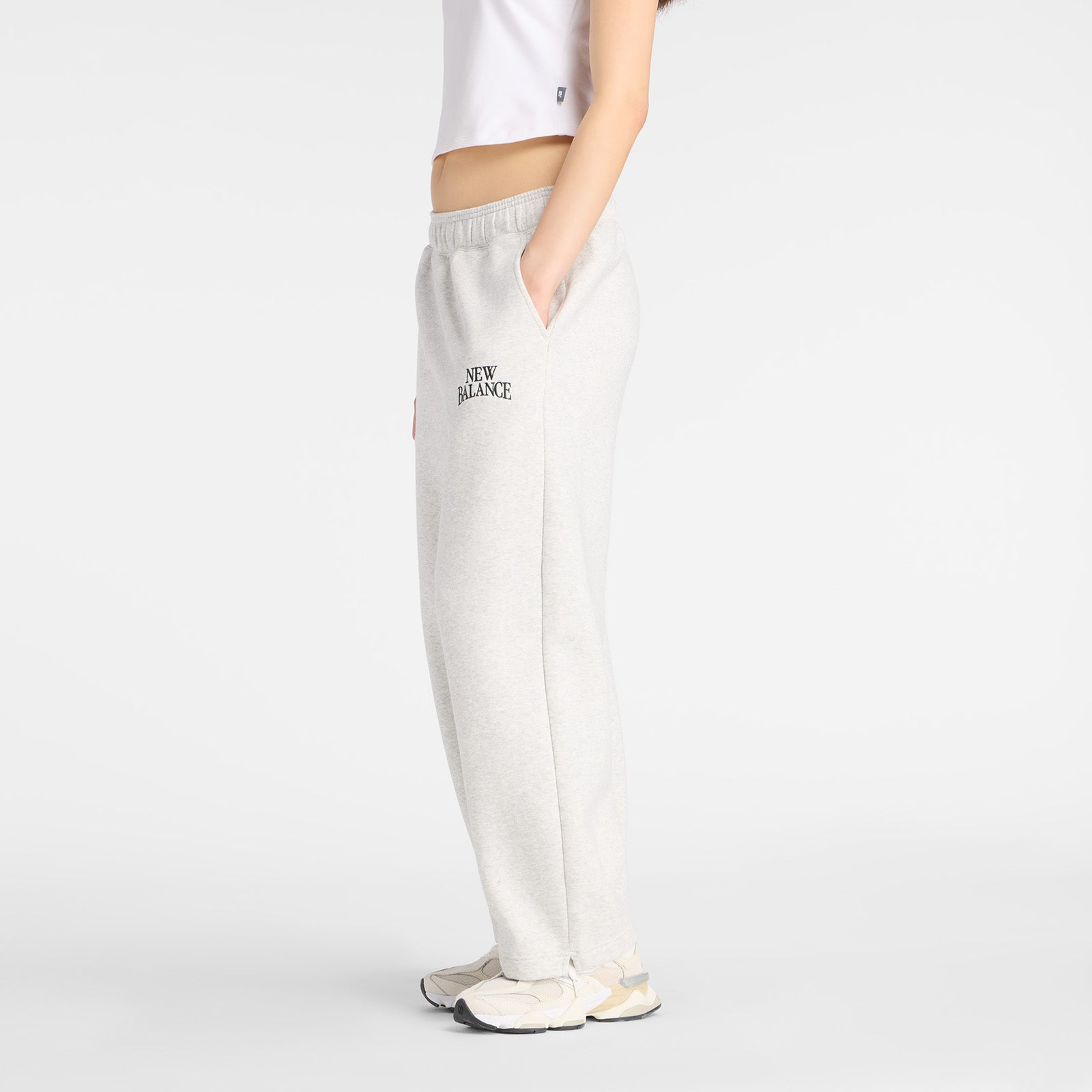 Trackside Fleece Barrel Pant - Ash Heather