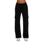 Kuwalla Black Cargo Wide Leg Sweatpant
