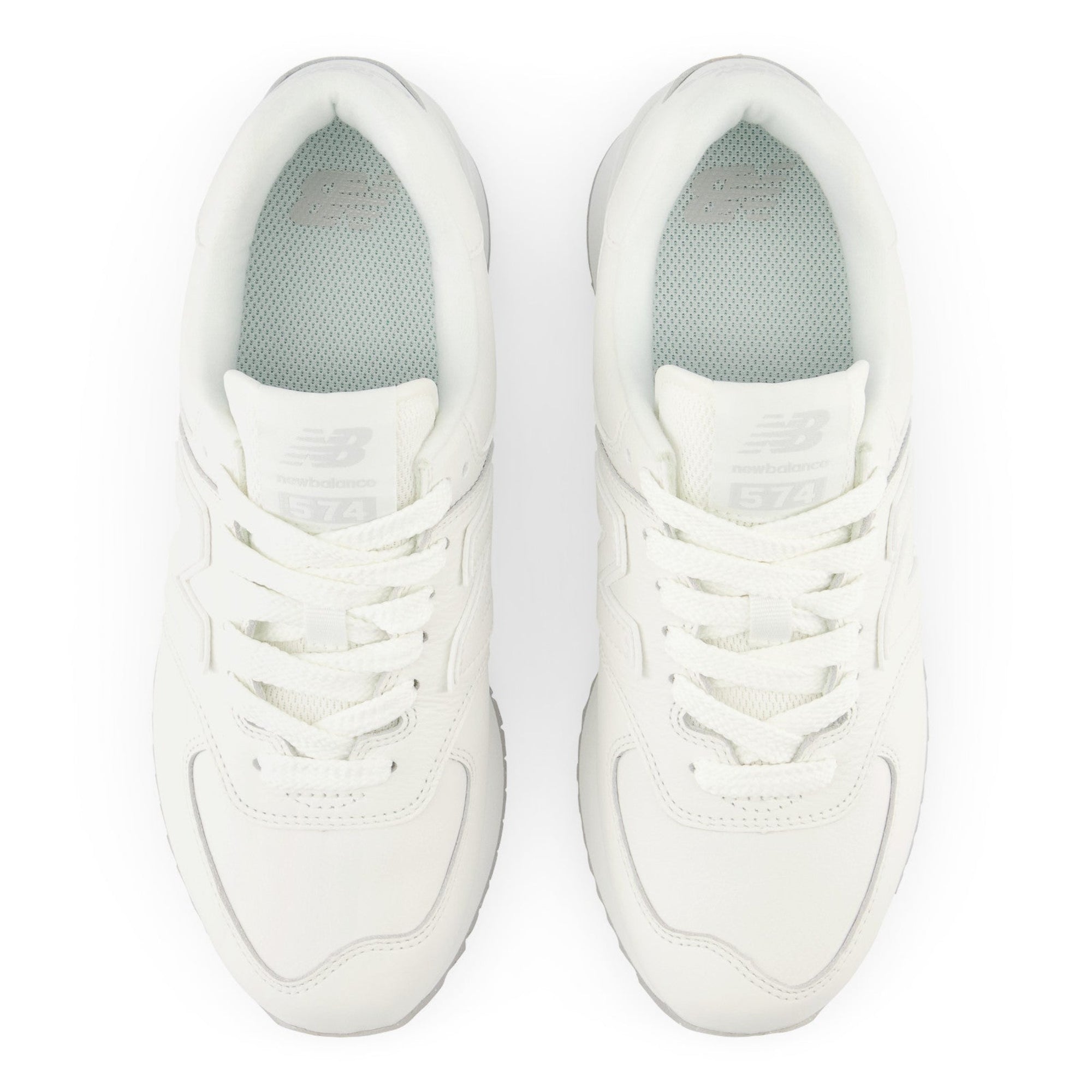 White/Grey Matter 574 Sneakers