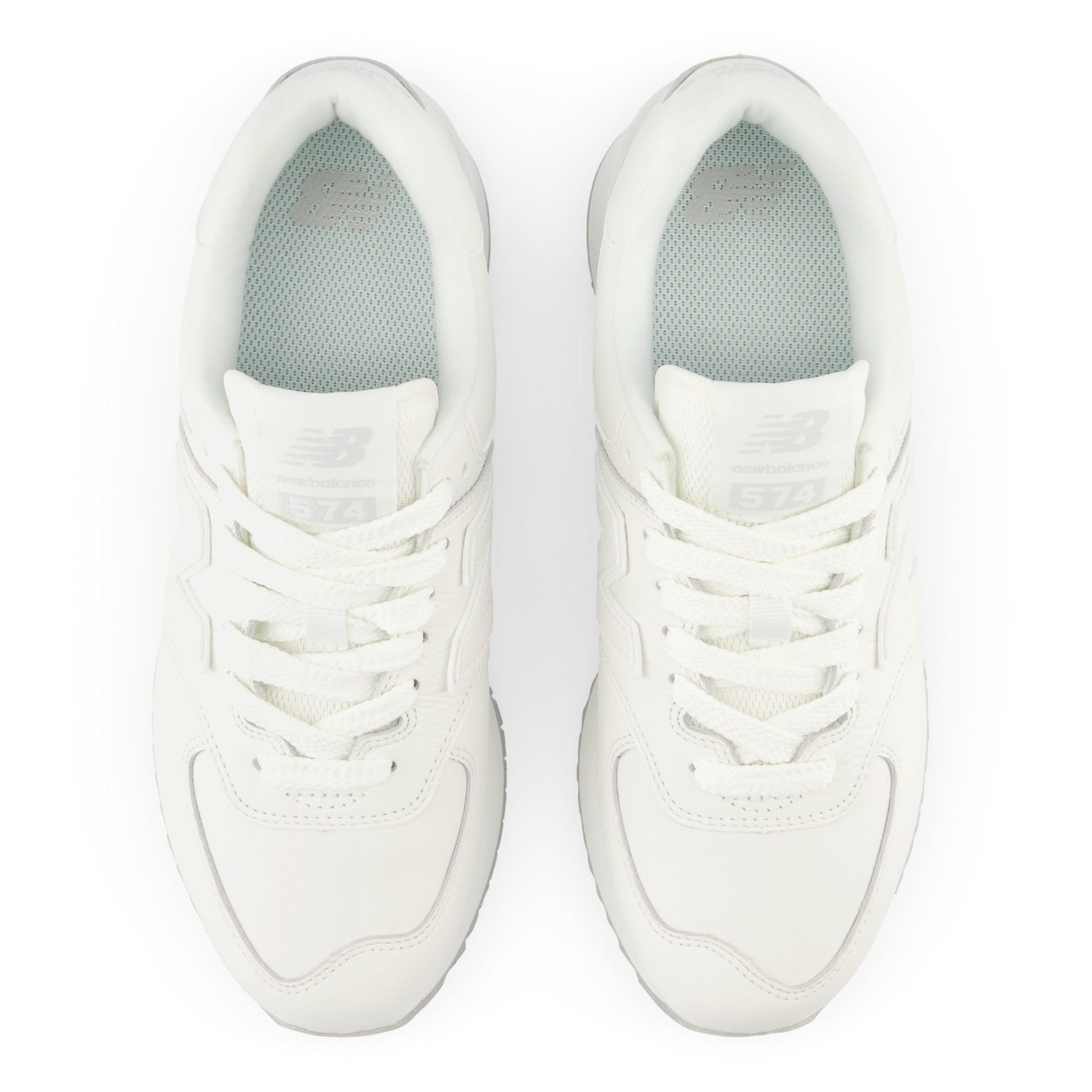 White/Grey Matter 574 Sneakers